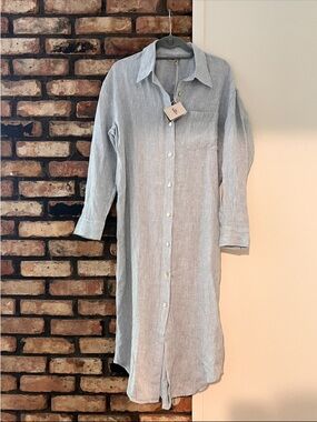 Faherty Dream Cotton Costa Dress - Women's Grey Dawn, M